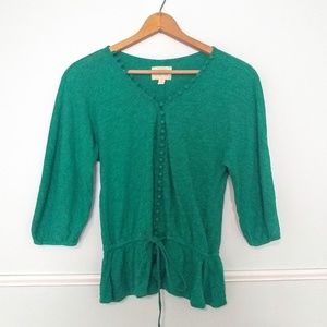 Anthropologie Tops - Anthropologie Deletta green cotton top EUC small Anthropologie Tops - Anthropologie Deletta green cotton top EUC small